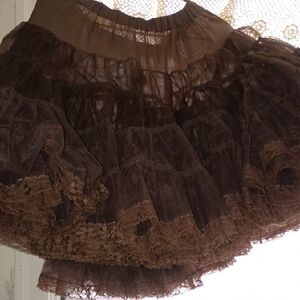 Elegant Brown Lace Petticoat